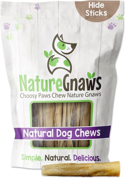 Nature Gnaws 5 to 6-inch Sticks Beef Flavored Dog Treats, 8-oz bag slide 1 of 6