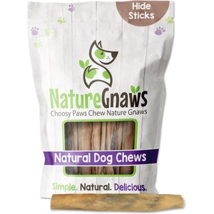 Nature Gnaws 11 to 12-inch Sticks Beef Flavored Dog Treats, 1-lb tub