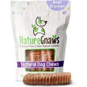 Nature Gnaws 5 to 6-inch Crunch Wraps Beef Trachea Flavored Natural Dog Chews, 10 count