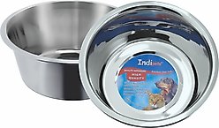 Indipets Stainless Steel Standard Horse Feeding Dish, 7.5-qt