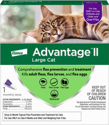 Show full view: Flea & Tick - Advantage II Spot Treatment, over 9-lbs, Advantage Shampoo, Yard & Premise Spray, Carpet & Upholstry Spot Spray & Frisco Flea Comb slide 2 of 9