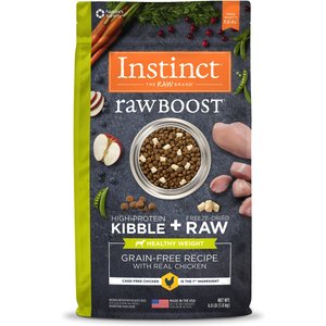 Instinct Raw Boost Healthy Weight Grain-Free Chicken & Freeze-Dried Raw Pieces Recipe Dry Dog Food, 4-lb bag