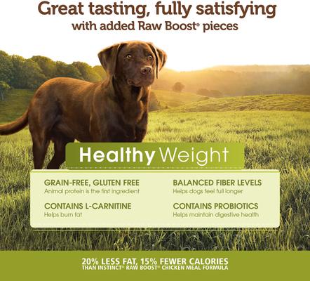 Show full view: Instinct by Nature's Variety Healthy Weight Grain-Free Chicken Meal Recipe Dry Dog Food, 21.8-lb bag slide 7 of 12