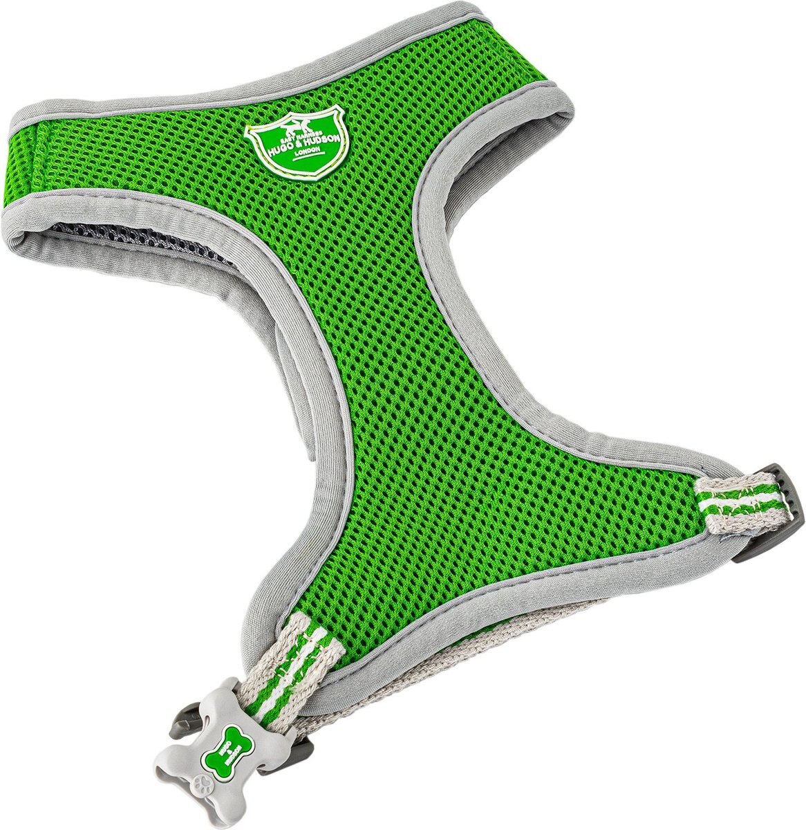 HUGO & HUDSON Mesh Dog Harness, Green, Medium