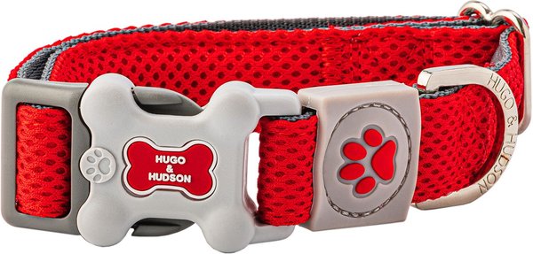 HUGO & HUDSON Mesh Dog Collar, Red, Large slide 1 of 8