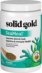 Solid Gold SeaMeal Skin & Coat, Digestive & Immune Health Powder Grain-Free Supplement for Dogs & Cats, 1-lb