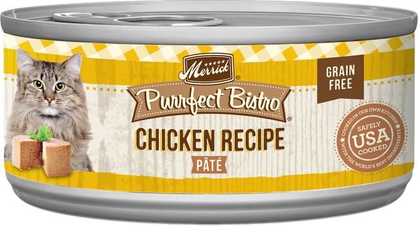 Merrick Purrfect Bistro Grain-Free Chicken Pate Canned Cat Food, 3-oz, case of 24 slide 1 of 9