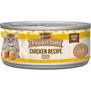Merrick Purrfect Bistro Grain-Free Chicken Pate Canned Cat Food, 3-oz, case of 24
