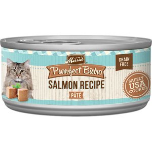 Merrick Purrfect Bistro Grain-Free Salmon Pate Canned Cat Food, 5.5-oz, case of 24