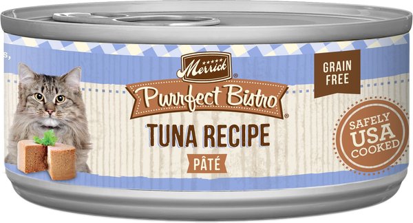 MERRICK Purrfect Bistro Grain Free Tuna Pate Canned Cat Food 5.5 oz case of 24 Chewy