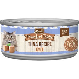 Merrick Purrfect Bistro Grain-Free Tuna Pate Canned Cat Food, 5.5-oz, case of 24