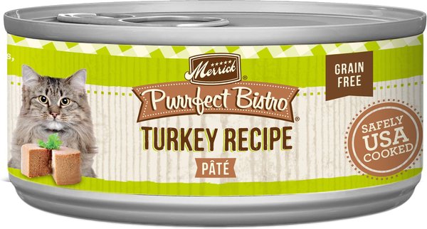 Merrick Purrfect Bistro Grain-Free Turkey Pate Canned Cat Food, 5.5-oz, case of 24 slide 1 of 8