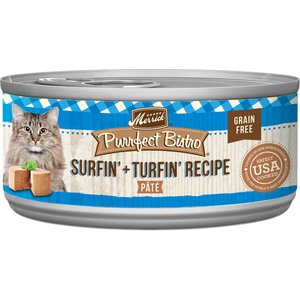 Merrick Purrfect Bistro Grain-Free Surf & Turf Grain-Free Canned Cat Food, 3-oz, case of 24