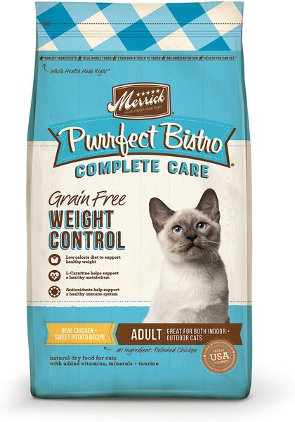 Merrick Purrfect Bistro Grain-Free Healthy Weight Recipe Dry Cat Food, 4-lb bag slide 1 of 9