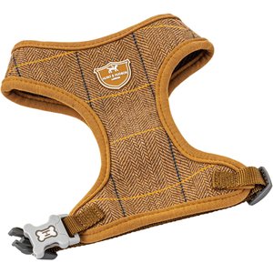 HUGO & HUDSON Checked Herringbone Tweed Metal Buckle Dog Collar