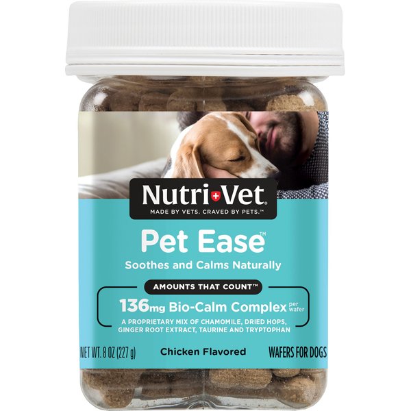 NUTRIVET PetEase Soft Chews Calming Supplement for Dogs, 6oz bag