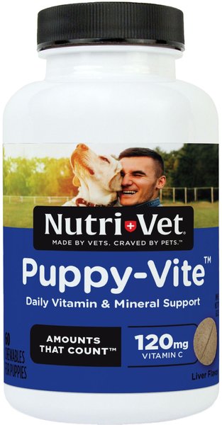 Nutri-Vet Puppy-Vite Chewable Tablets Multivitamin for Dogs, 60 count slide 1 of 9
