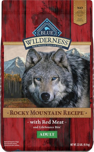 Blue Buffalo Wilderness Rocky Mountain Recipe with Red Meat Adult Grain-Free Dry Dog Food, 22-lb bag slide 1 of 10