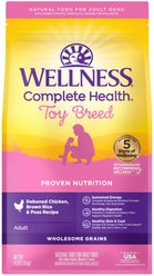 Wellness Toy Breed Complete Health Adult Deboned Chicken, Brown Rice & Peas Recipe Dry Dog Food, 4-lb bag