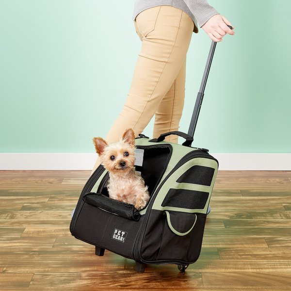 Pet Gear I-GO2 Traveler Dog & Cat Backpack & Rolling Carrier, Sage slide 1 of 9
