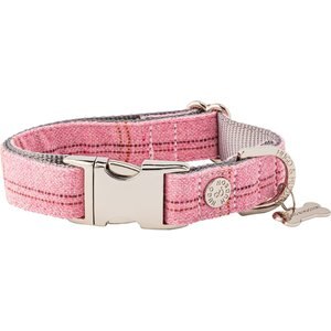 HUGO & HUDSON Tweed-Hundehalsband Mit Sicherheitsschnalle - Aqua Kariert, Größe XS, Verstellbar