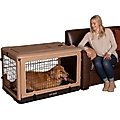 Pet Gear The Other Door Double Door Collapsible Wire Dog Crate & Fleece Pad, 42 inch