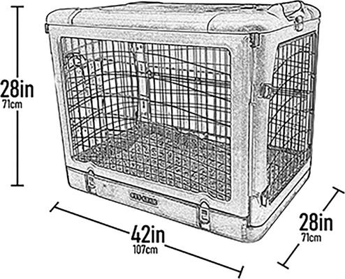 Show full view: Pet Gear The Other Door Double Door Collapsible Wire Dog Crate & Fleece Pad, 42 inch slide 2 of 11