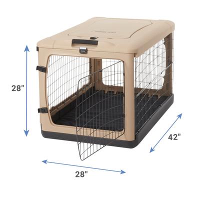 Show full view: Pet Gear The Other Door Double Door Collapsible Wire Dog Crate & Fleece Pad, 42 inch slide 3 of 11