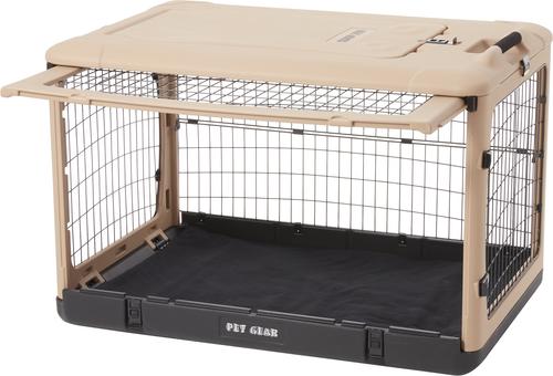 Show full view: Pet Gear The Other Door Double Door Collapsible Wire Dog Crate & Fleece Pad, 42 inch slide 7 of 11