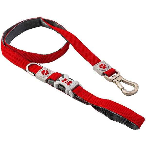 Out of Stock HUGO & HUDSON Mesh Dog Lead, Red, Medium/Large