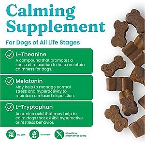 Solid Gold Keep Calm & Wag On Calming Aid Chew Supplement for Dogs, 120 count
