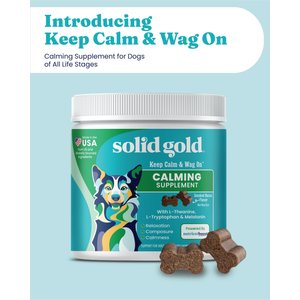 Solid Gold Keep Calm & Wag On Calming Aid Chew Supplement for Dogs, 120 count