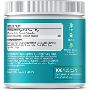 Solid Gold Keep Calm & Wag On Calming Aid Chew Supplement for Dogs, 120 count
