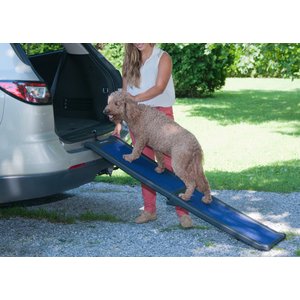 Pet Gear Full Length Bi-Fold Dog Car Ramp, Black / Blue