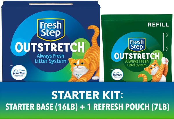 Fresh Step Outstretch Always Fresh Litter System, Starter kit 16-lb box & 7-lb pouch slide 1 of 10