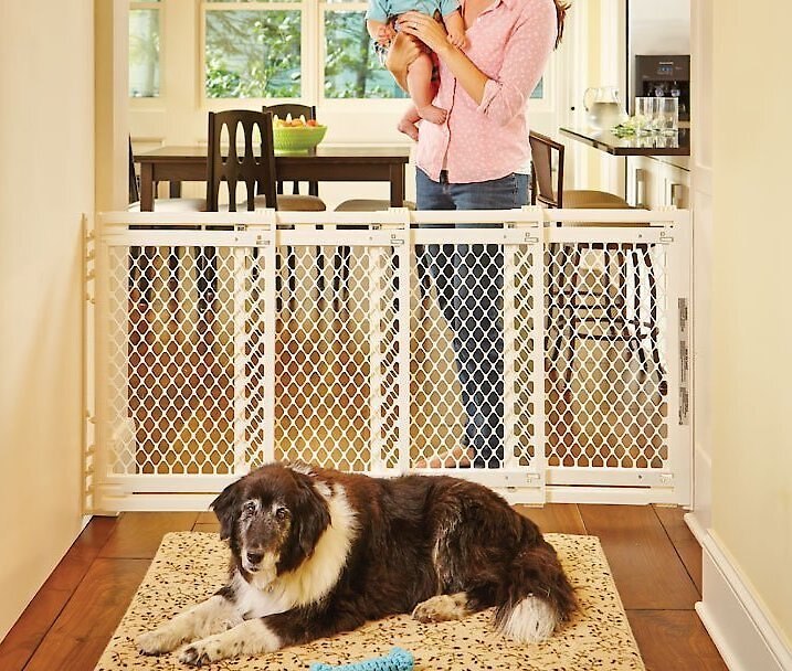 MYPET Plastic ExtraWide Pet Gate for Dogs & Cats