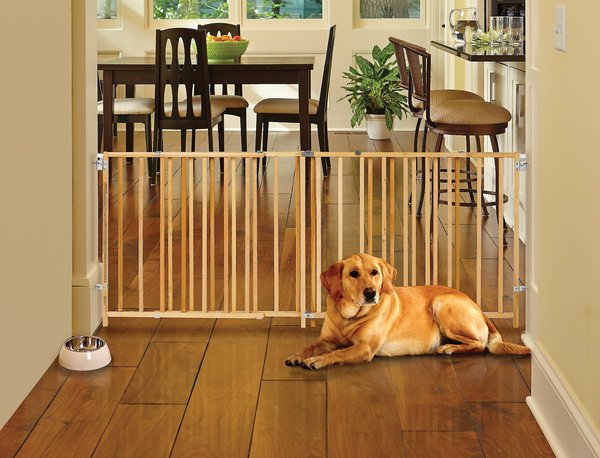 MyPet Wood Extra-Wide Swing Pet Gate for Dogs & Cats slide 1 of 6