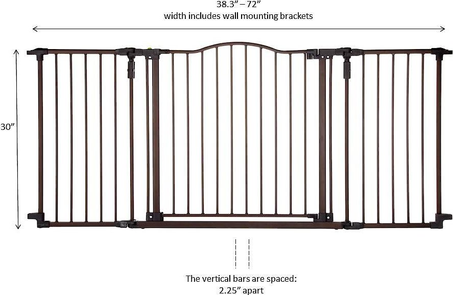 MYPET Windsor Extra Wide Arch Pet Gate for Dogs & Cats