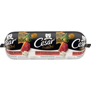 Cesar Fresh Chef Beef & Chicken Recipe with Peas & Carrots Fresh Dog Food, 1.3-lb roll, case of 6