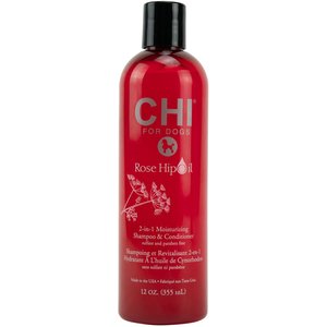 CHI Rose Hip Oil 2-in-1 Dog Shampoo, 12-oz bottle