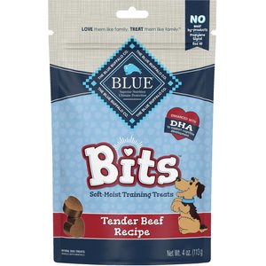 Blue Buffalo Blue Bits Tender Beef Recipe Soft-Moist Training Dog Treats, 4-oz bag