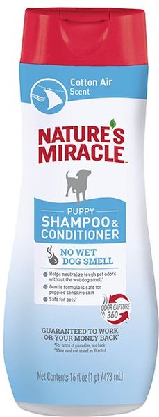 Nature's Miracle Supreme Odor Control Natural Puppy Shampoo & Conditioner, 16-oz bottle slide 1 of 10