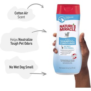 Nature's Miracle Supreme Odor Control Natural Puppy Shampoo & Conditioner, 16-oz bottle