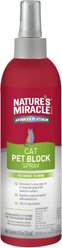 Nature's Miracle Just for Cats Pet Block Cat Repellent Spray, 8-oz bottle