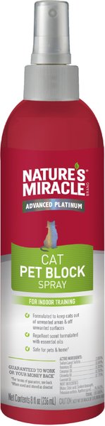 Nature's Miracle Just for Cats Pet Block Cat Repellent Spray, 8-oz bottle slide 1 of 11