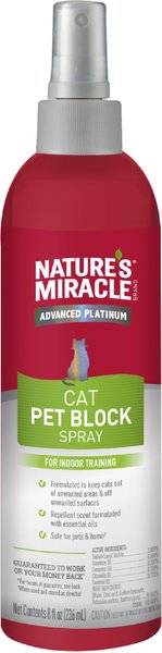 Nature s Miracle Advanced Platinum Cat Pet Block Repellent Spray