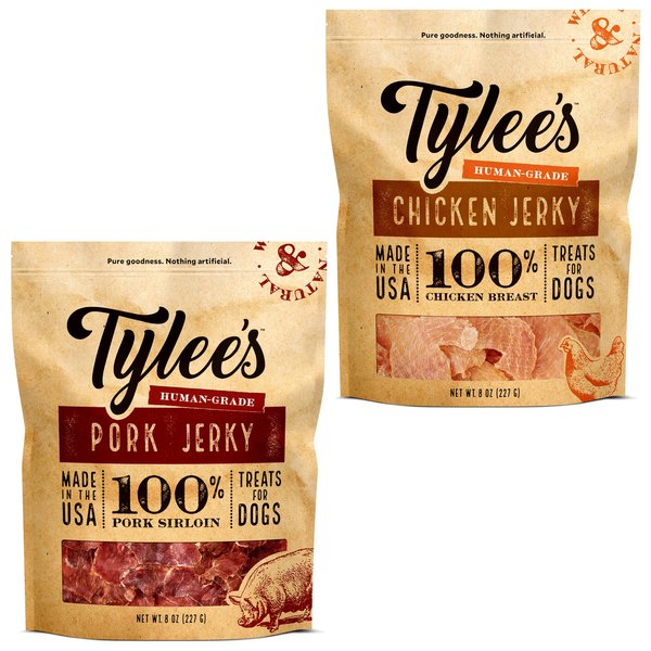 Tylee's Pork + Chicken Jerky Dog Treats slide 1 of 8