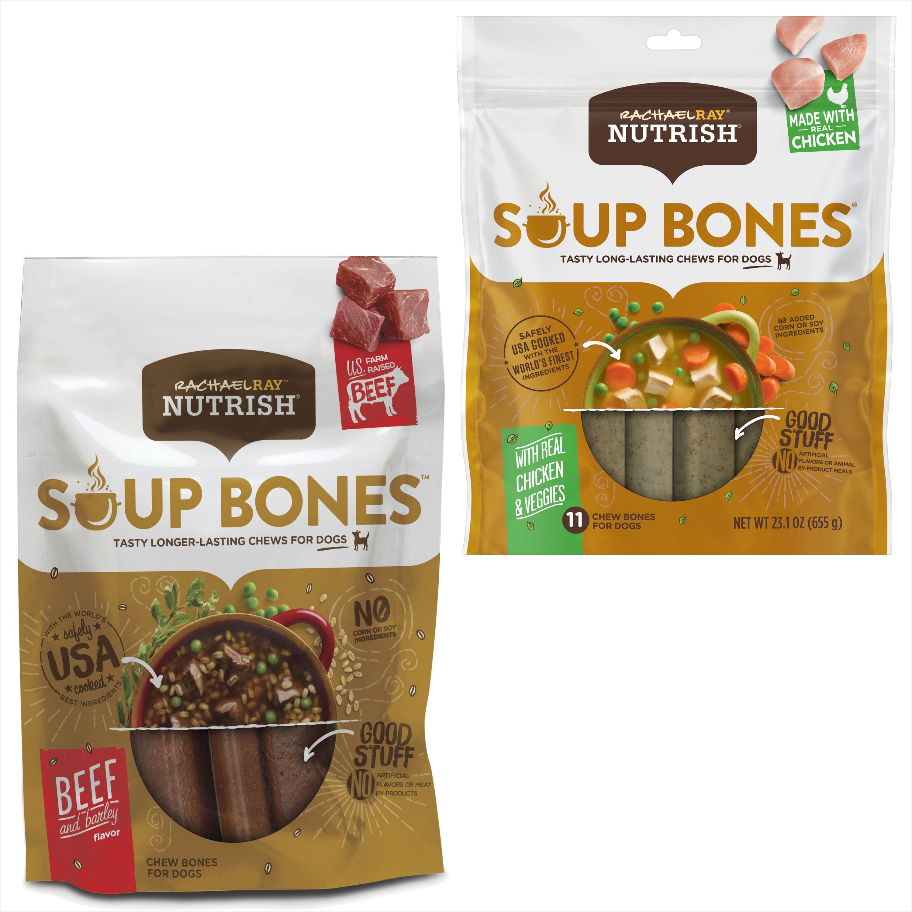 Rachael Ray Nutrish Soup Bones Beef & Barley Flavor Dog Treats
