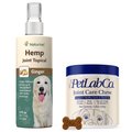 PetLab Co. Joint Care Pork Flavor Supplement + NaturVet Hemp Joint Topical Dog Spray, 6-oz bottle