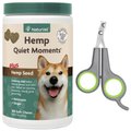 NaturVet Hemp Quiet Moments Soft Chews Calming Supplement for Dogs + Frisco Dog & Cat Nail Clippers